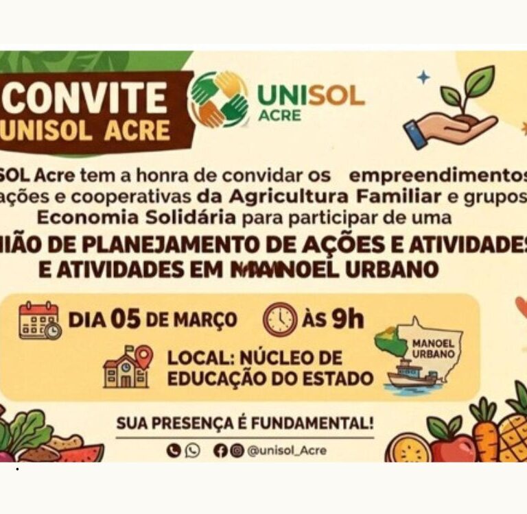Economia solidária e agricultura familiar em pauta: reunião discute ações para Manoel Urbano