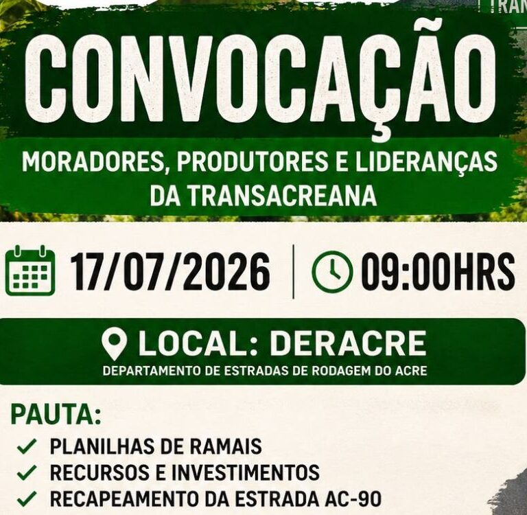 Comunidade da Transacreana vai ao Deracre na sexta-feira exigir respostas sobre planilha e investimentos em ramais