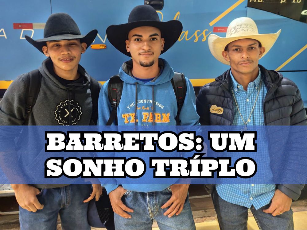Destino Barretos: Raul, Raylan e Matheus embarcam para representar o Acre na maior festa do peão da América Latina